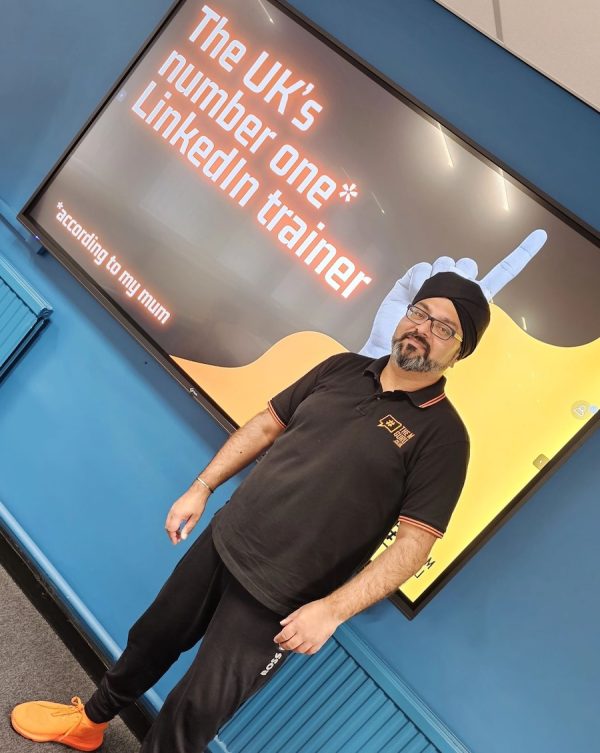 Gus Bhandal with a delegate at UpLift Live