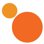 The M Guru Orange Dots reversed